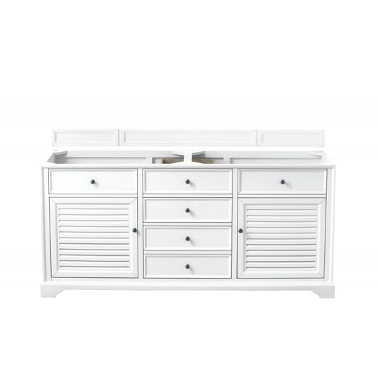 Savannah 72" Double Vanity Cabinet, Bright White