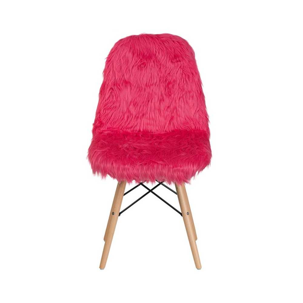 Shaggy Dog Hot Pink Accent Chair
