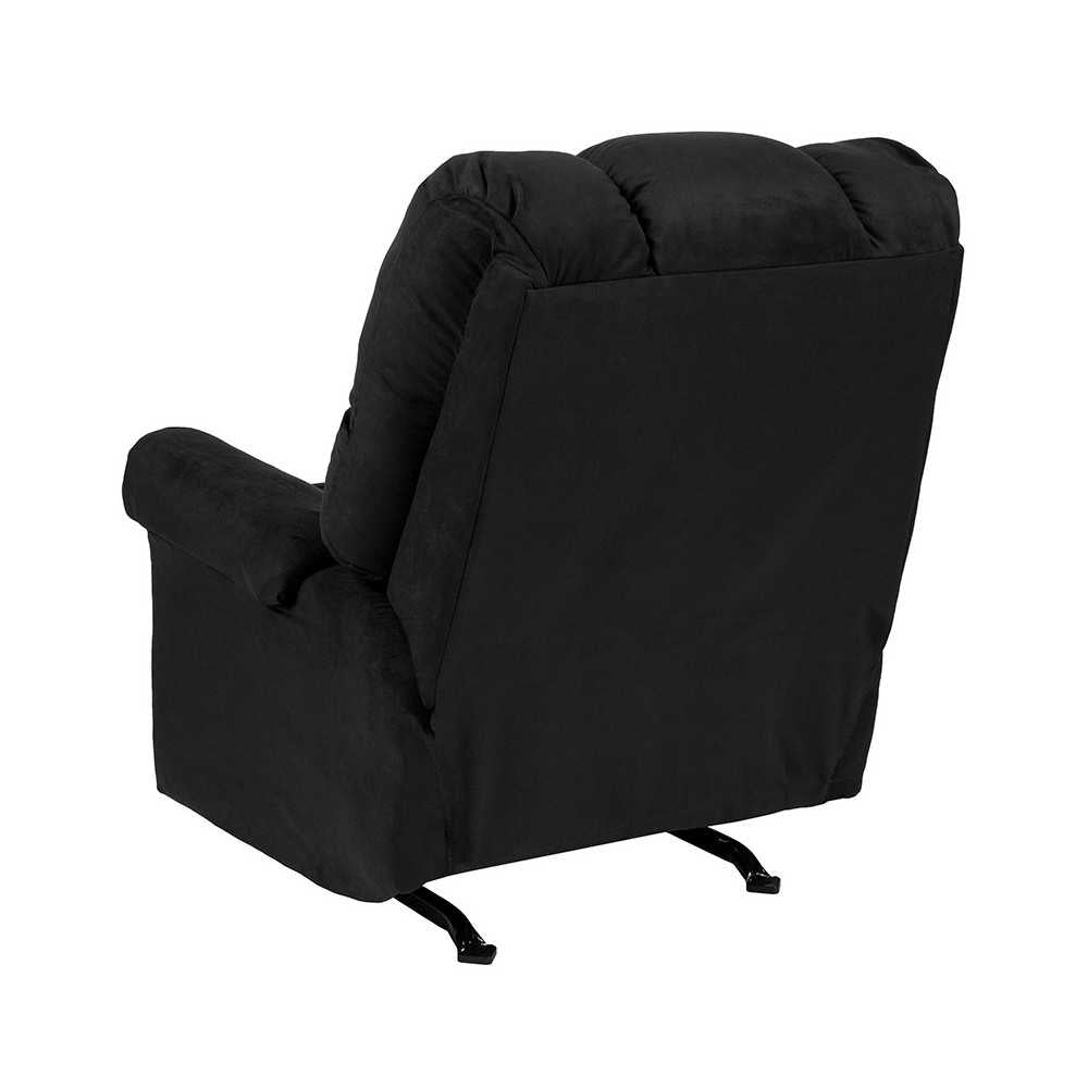 Sierra Black Microfiber Rocker Recliner