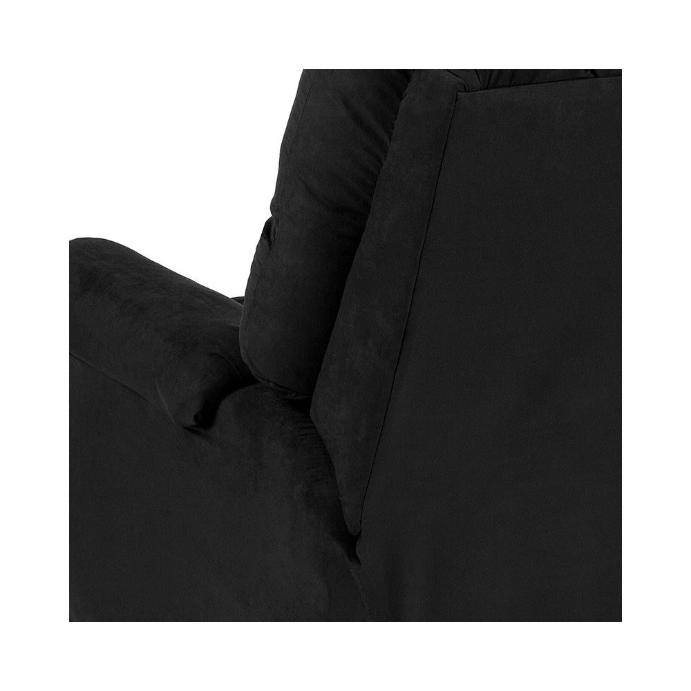 Sierra Black Microfiber Rocker Recliner