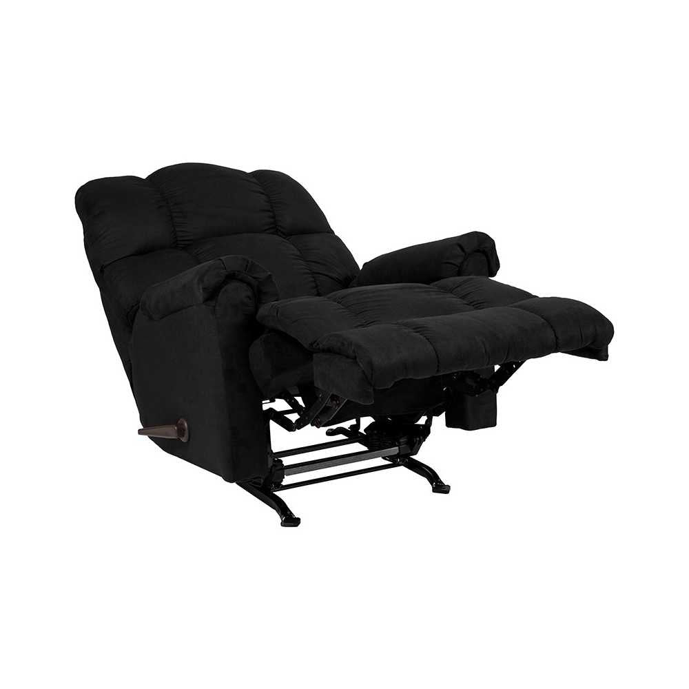 Sierra Black Microfiber Rocker Recliner