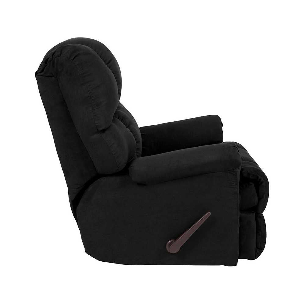 Sierra Black Microfiber Rocker Recliner