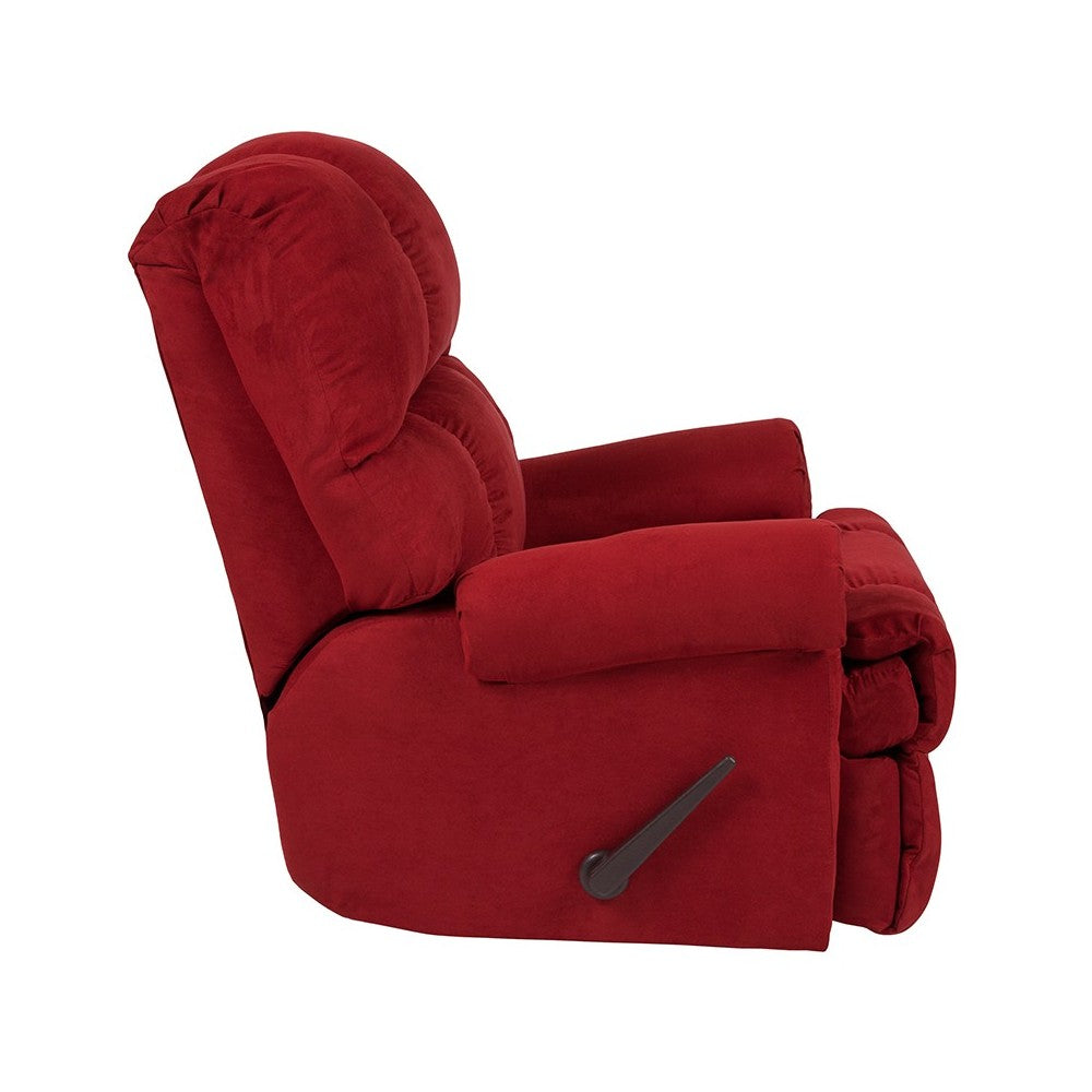 Sierra Cardinal Microfiber Rocker Recliner