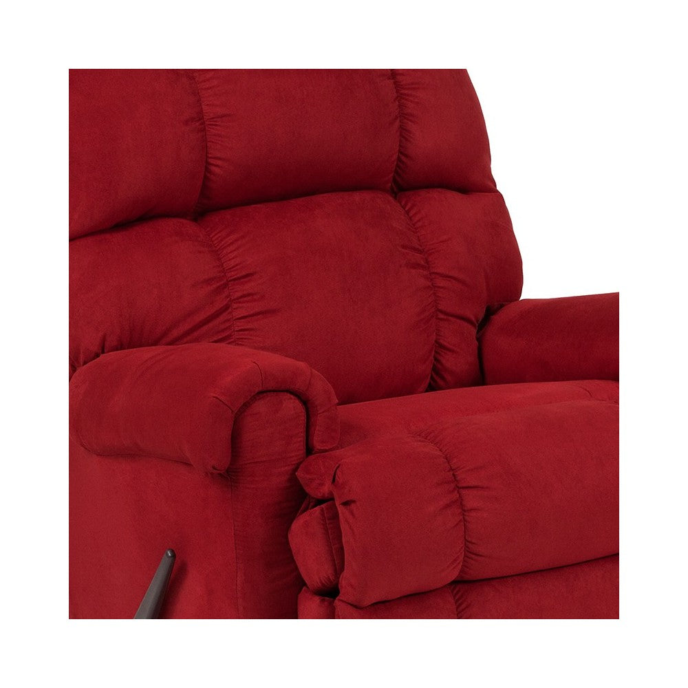 Sierra Cardinal Microfiber Rocker Recliner
