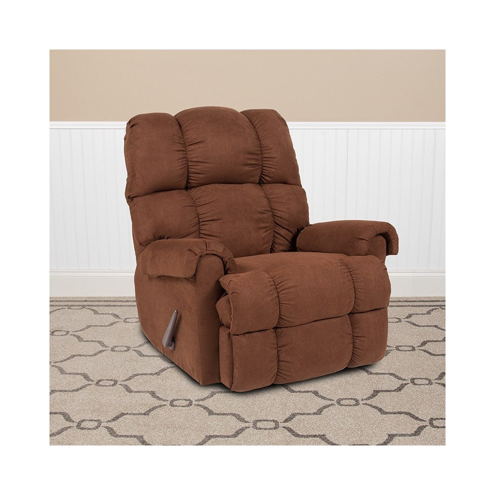 Sierra Chocolate Microfiber Rocker Recliner