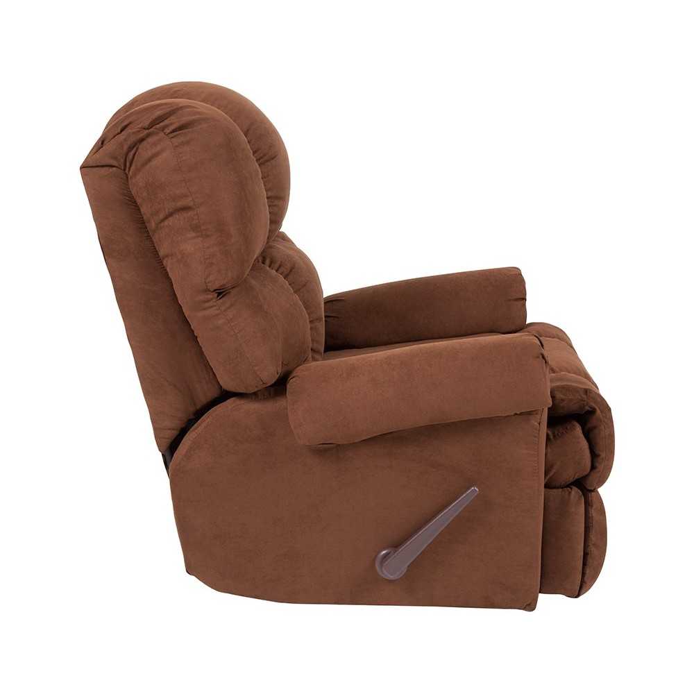 Sierra Chocolate Microfiber Rocker Recliner