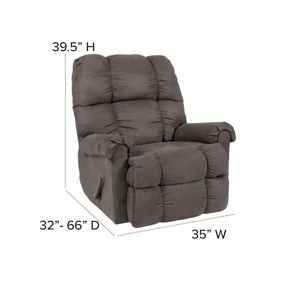 Sierra Graphite Microfiber Rocker Recliner