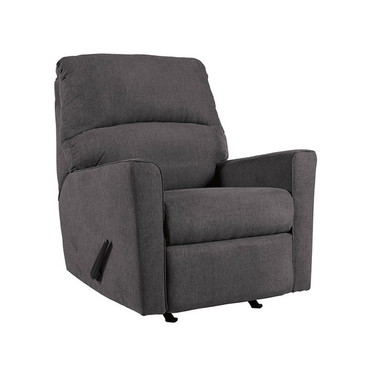 Signature Design by Ashley Alenya Rocker Recliner in Charcoal Microfiber