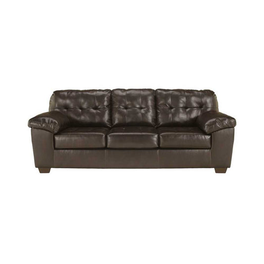 Signature Design by Ashley Alliston Sofa in Chocolate Faux Leather
