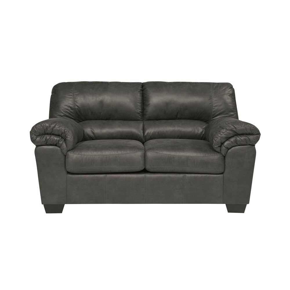 Signature Design by Ashley Bladen Loveseat in Slate Faux Leather