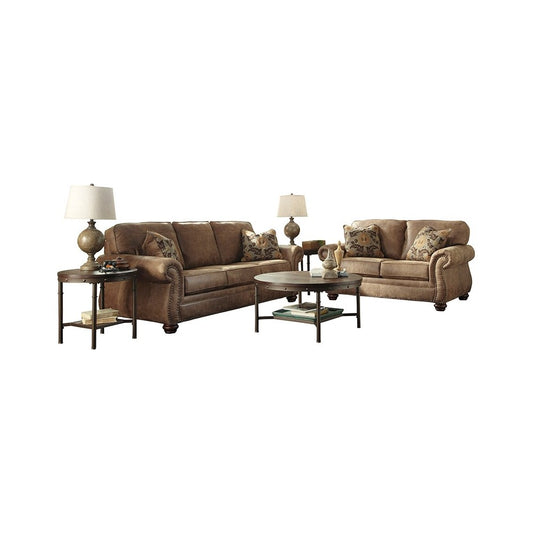 Signature Design by Ashley Larkinhurst Living Room Set in Earth Faux Leather