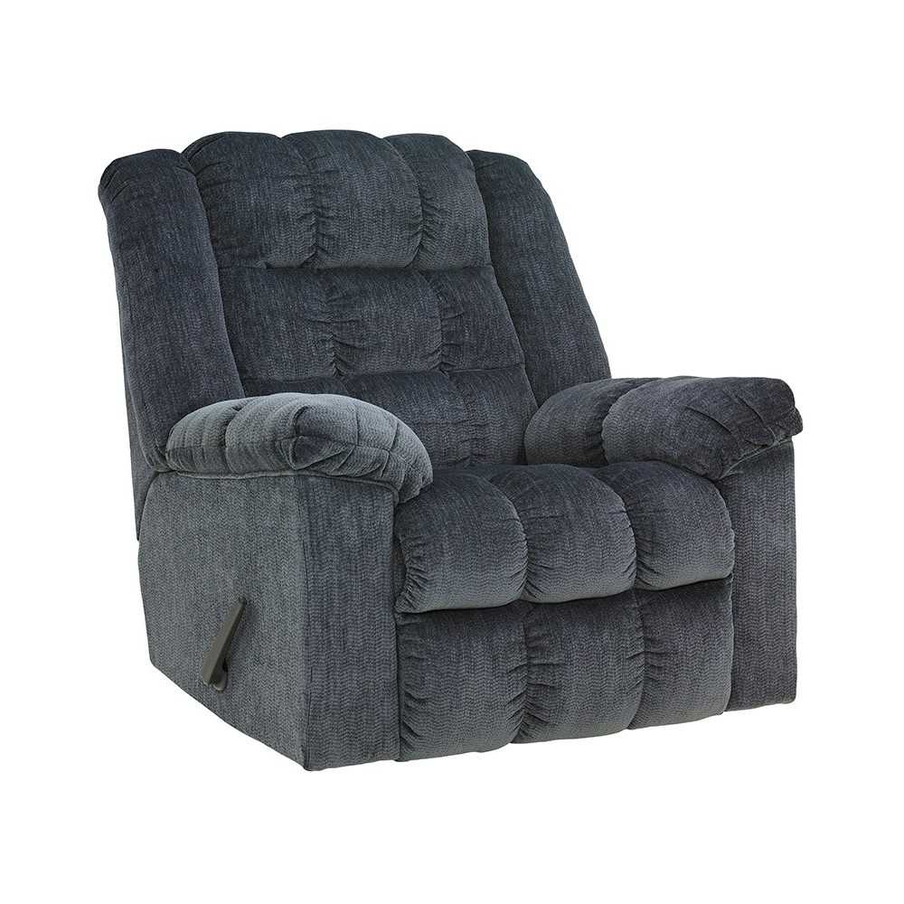 Signature Design by Ashley Ludden Rocker Recliner in Blue Twill