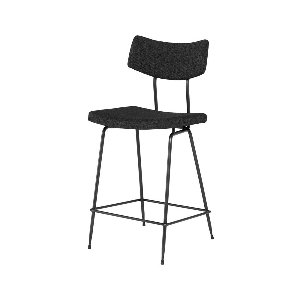 Soli Activated Charcoal Fabric Counter Stool