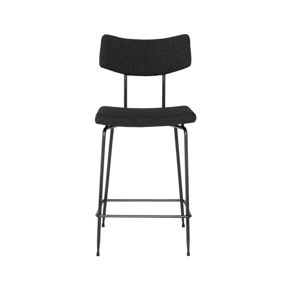Soli Activated Charcoal Fabric Counter Stool