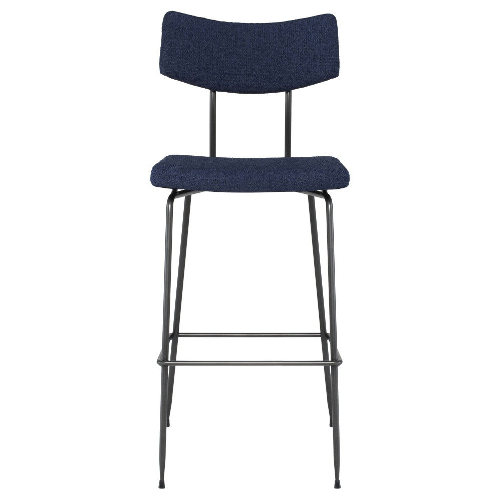 Soli True Blue Fabric Bar Stool