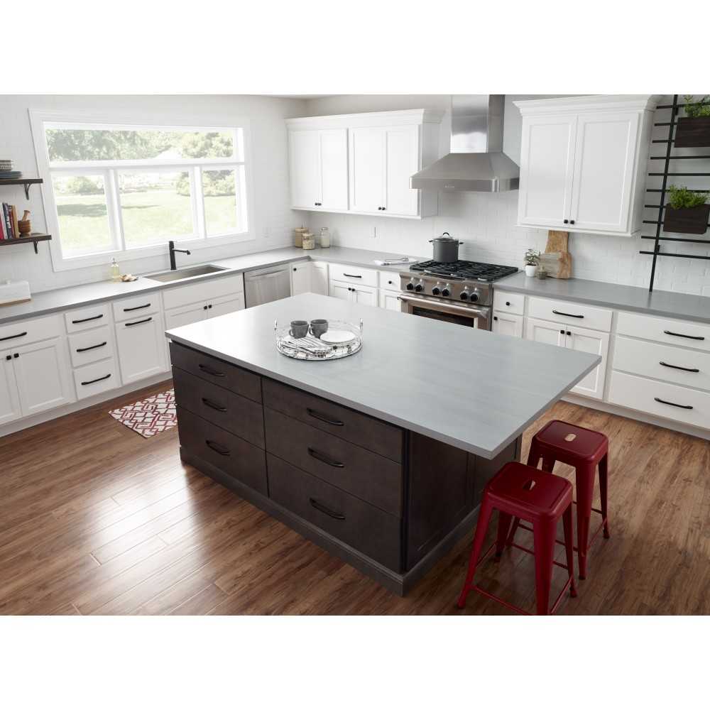 60" Weathered Gray Wavecrest Vanity, double bowl, Calacatta Vienna Quartz Vanity Top, two undermount rectangle bowls