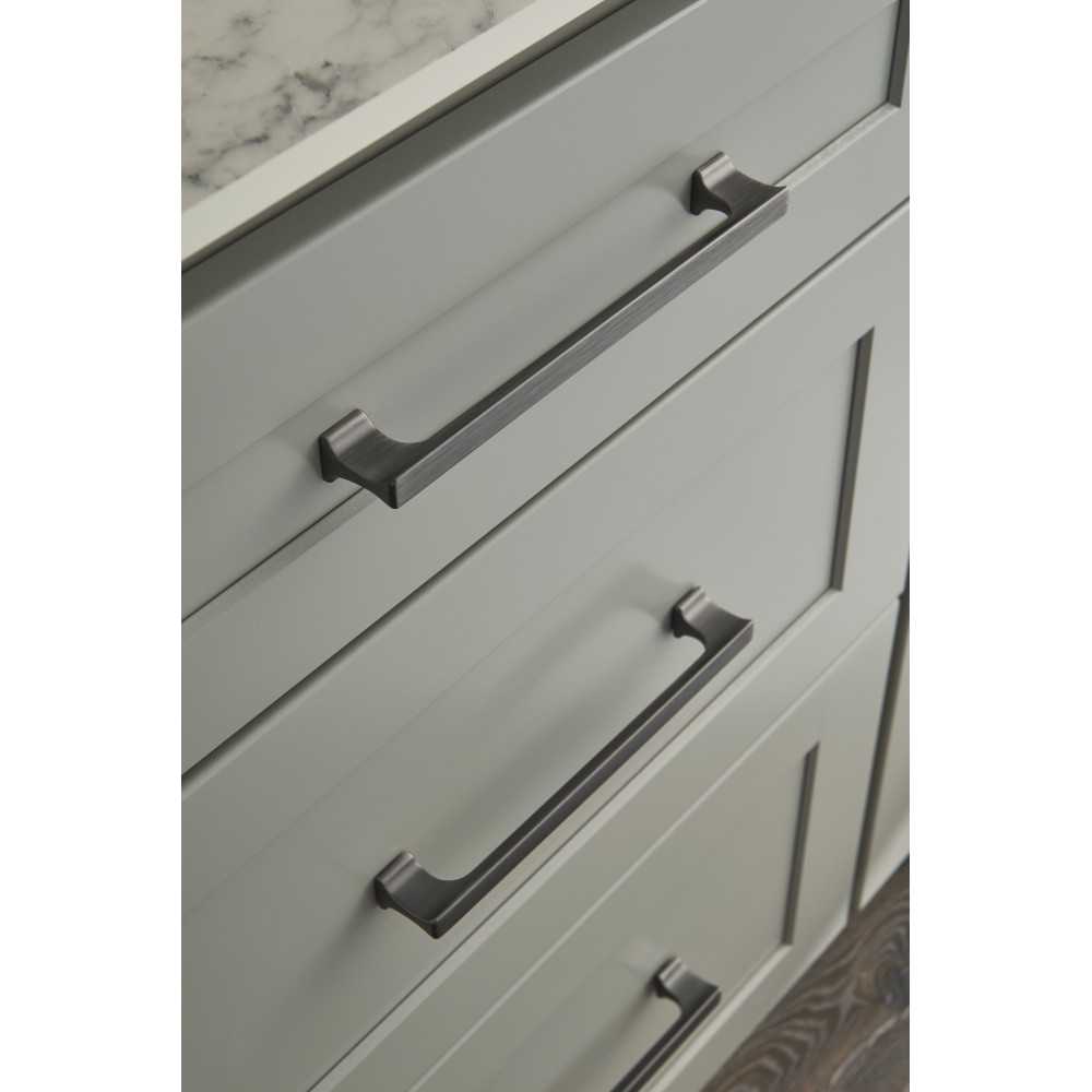 60" Gray Adler Vanity, double bowl, White Carrara Marble Vanity Top, two undermount rectangle bowls