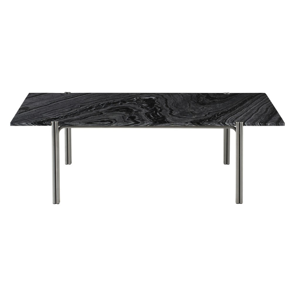 Sussur Black Wood Vein Stone Coffee Table