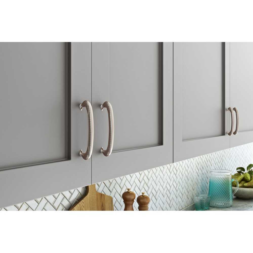 12" Center-to-Center Matte Black with Polished Chrome Larkin Appliance Pull