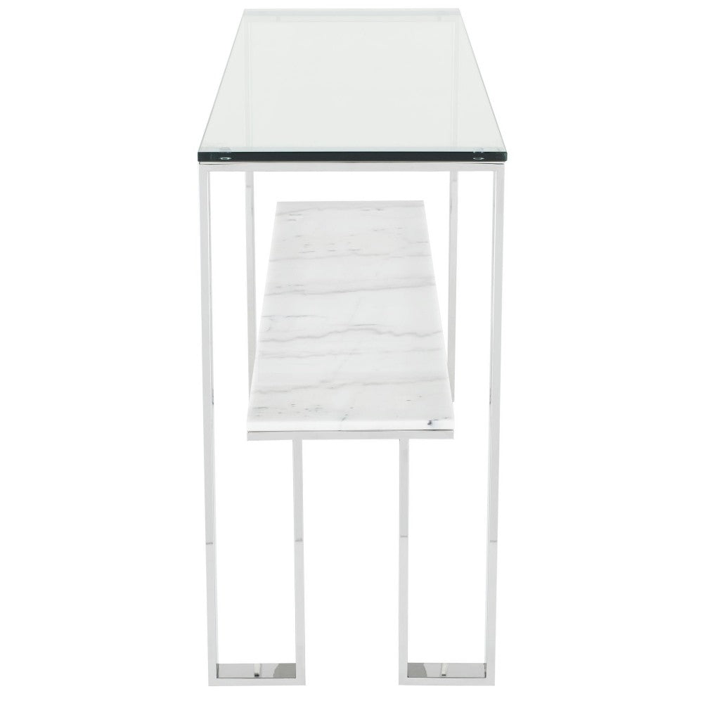 Tierra White Stone Console Table, HGNA520