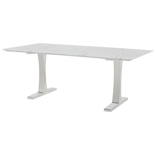 Toulouse White Stone Dining Table, HGNA480