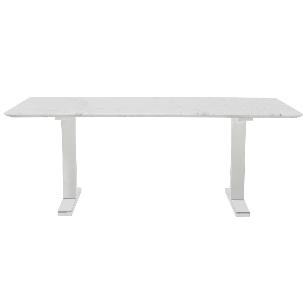 Toulouse White Stone Dining Table, HGNA480