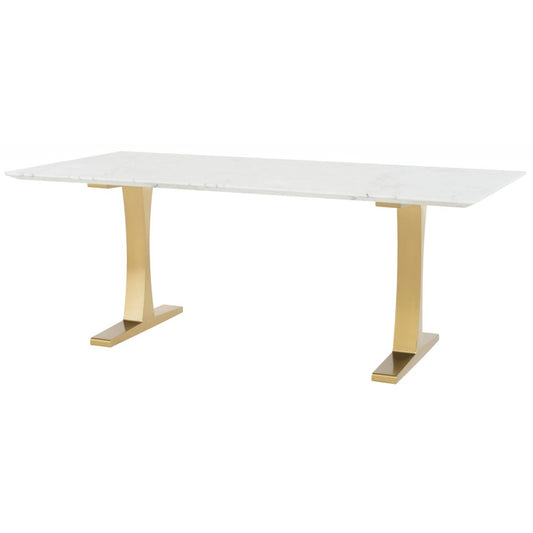 Toulouse White Stone Dining Table, HGNA482