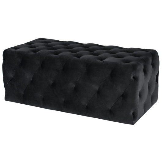 Tufty Black Fabric Sofa Ottoman, HGSC461