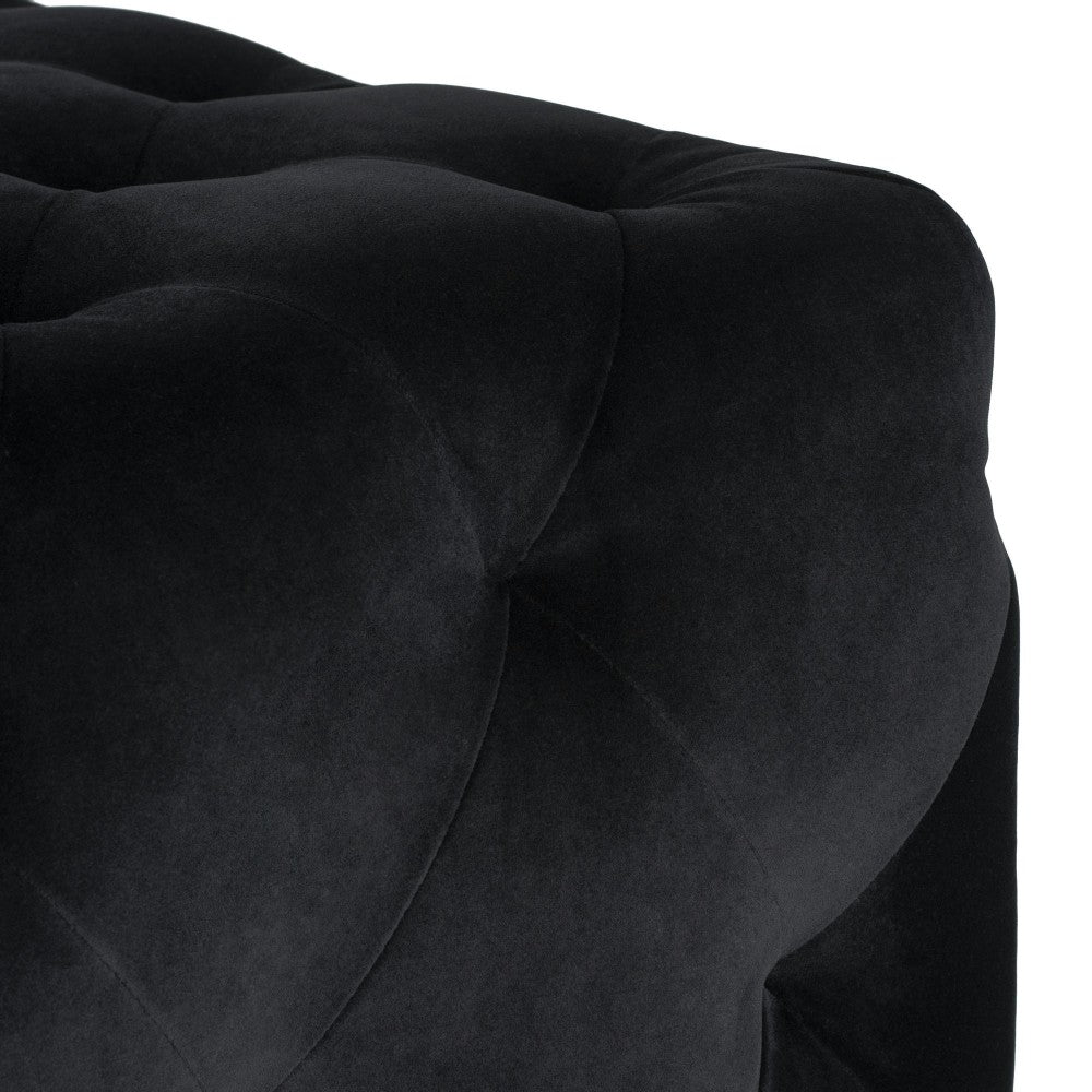 Tufty Black Fabric Sofa Ottoman, HGSC461