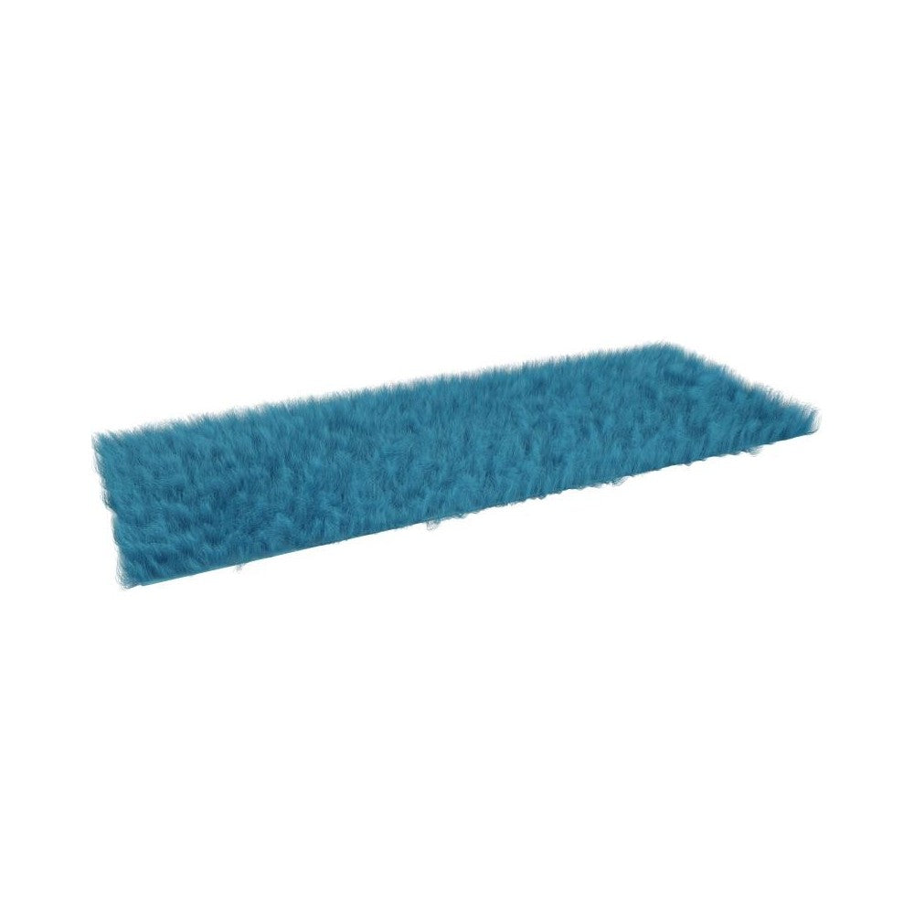 Turquoise 2x7 Faux Fur Rug