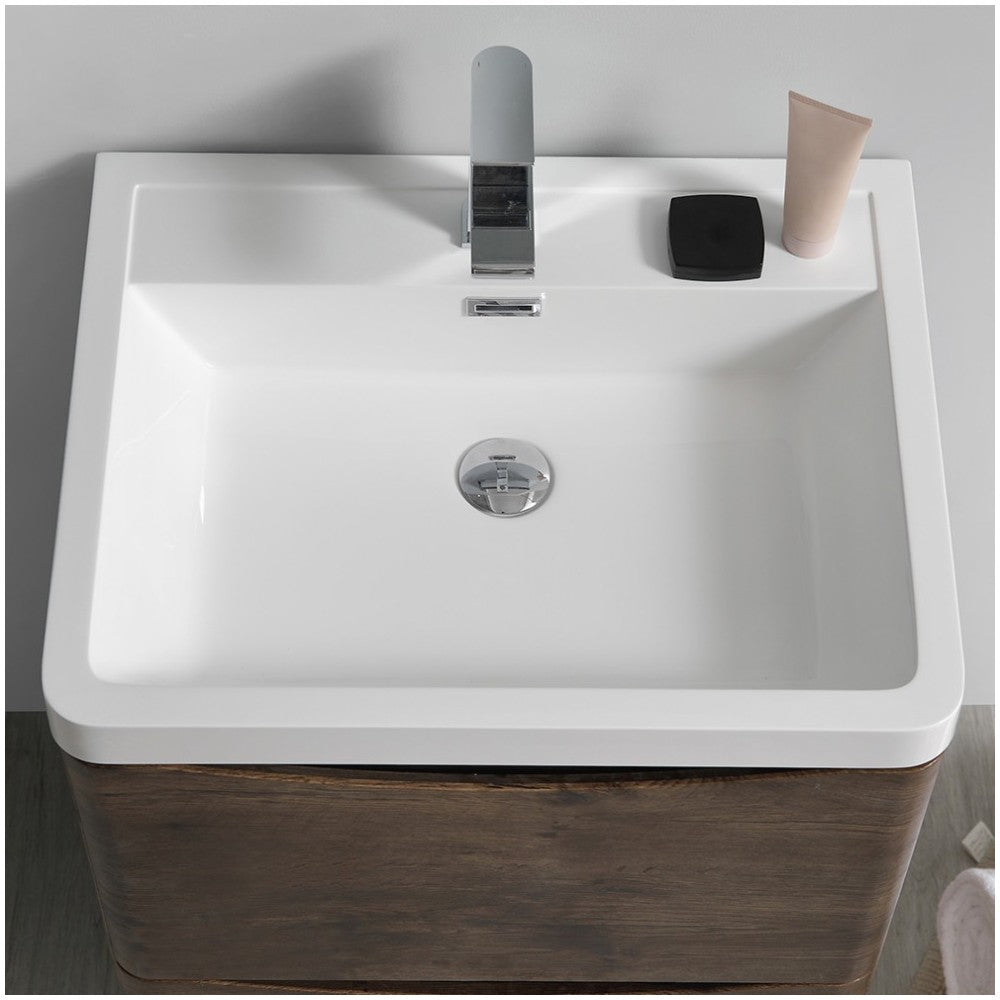 Tuscany 24" Rosewood Free Standing Modern Bathroom Vanity w/ Medicine Cabinet