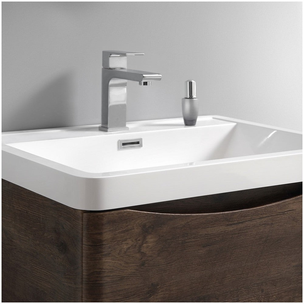 Tuscany 24" Rosewood Free Standing Modern Bathroom Vanity w/ Medicine Cabinet