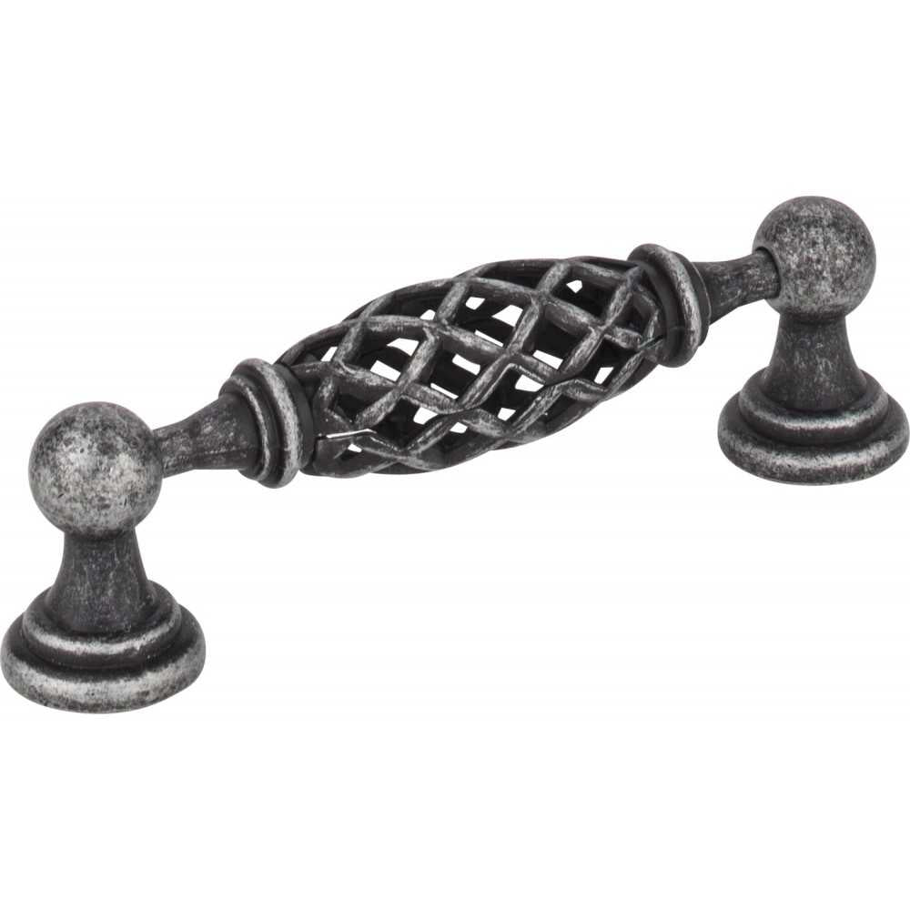 160 mm Center-to-Center Lightly Distressed Antique Brass Beaded Prestige Cabinet Pull
