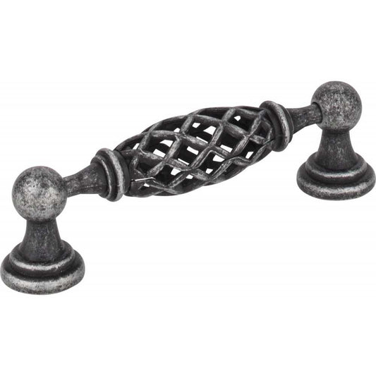 160 mm Center-to-Center Lightly Distressed Antique Brass Beaded Prestige Cabinet Pull