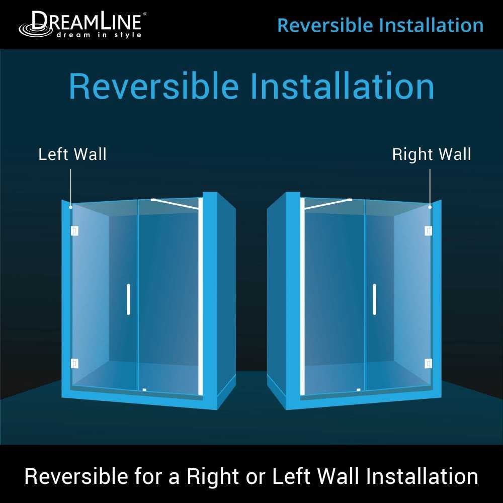 Unidoor 59-60 in. W x 72 in. H Frameless Hinged Shower Door with Support Arm in Brushed Nickel