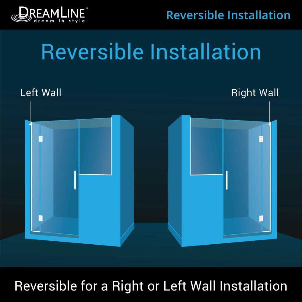 Unidoor-X 67-67 1/2 in. W x 72 in. H Frameless Hinged Shower Door in Chrome