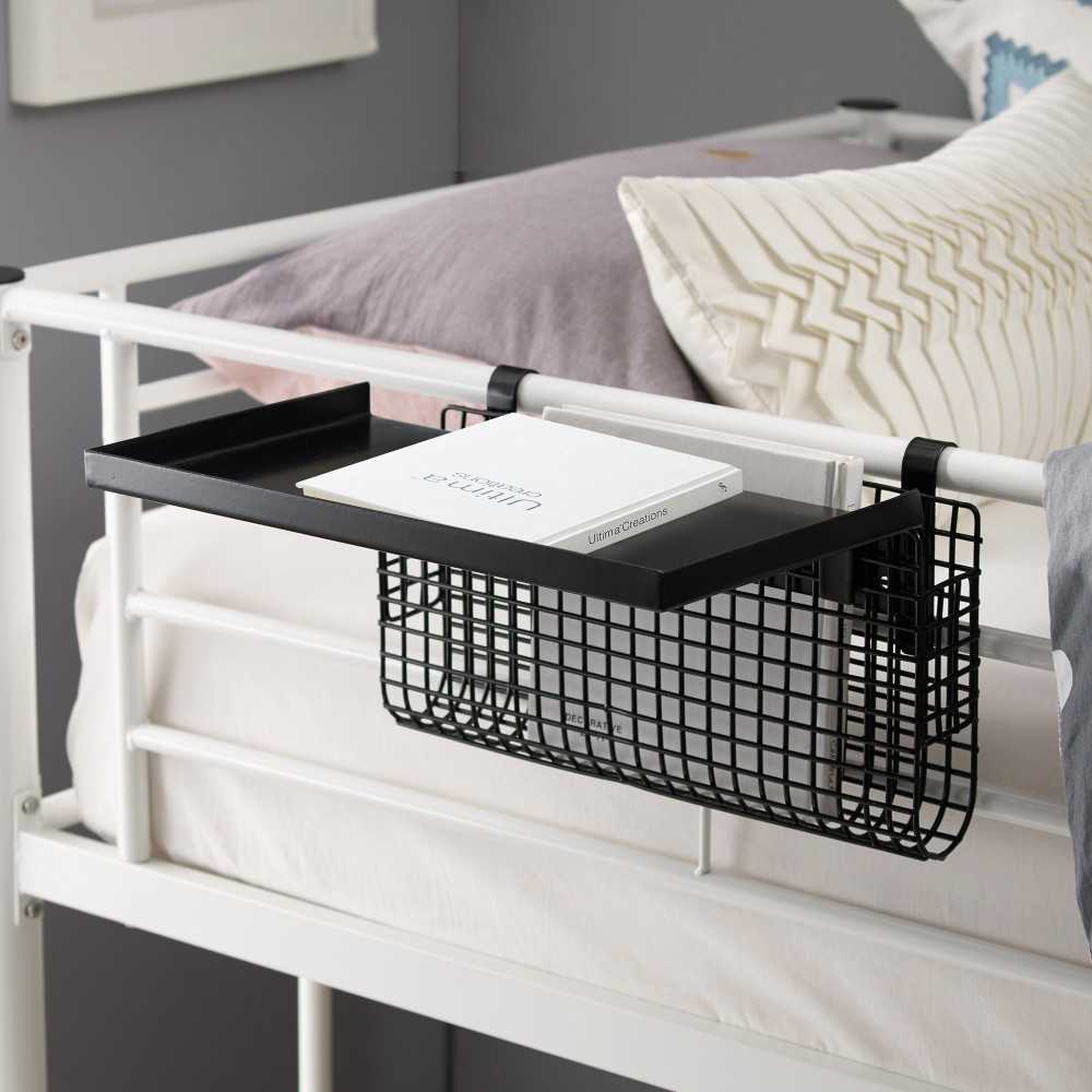 Universal Metal Bunk Bed Shelf - Black/Mesh