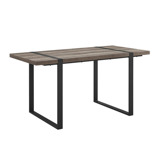 Urban Blend 60" Industrial Metal Leg Wood Dining Table - Gray Wash