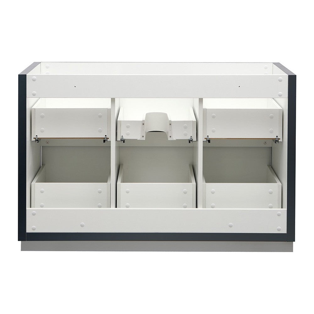 Valencia 48" Dark Slate Gray Free Standing Single Sink Modern Bathroom Cabinet