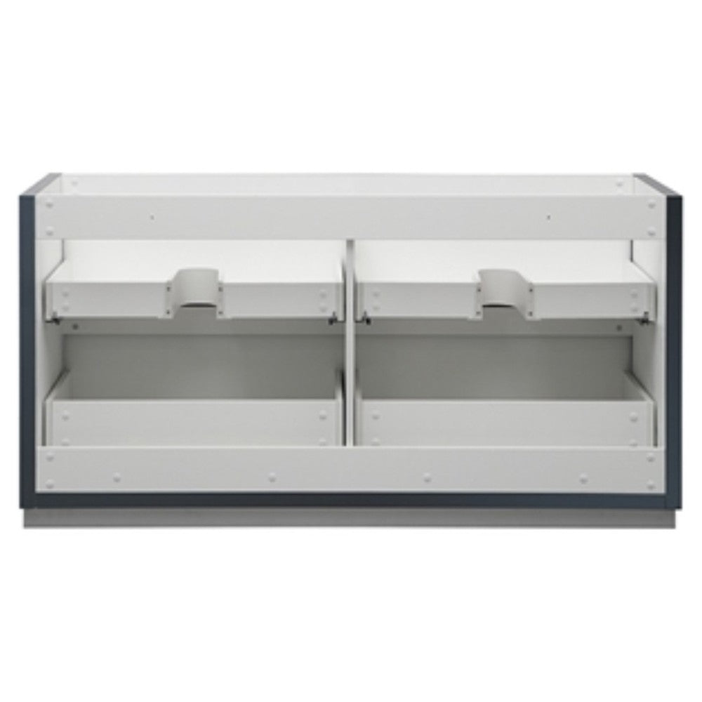 Valencia 60" Dark Slate Gray Free Standing Double Sink Modern Bathroom Cabinet