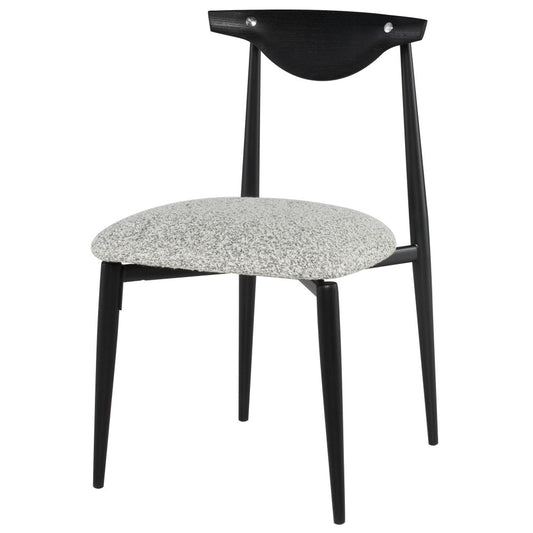 Vicuna Boucle Gray Fabric Dining Chair, HGDA732
