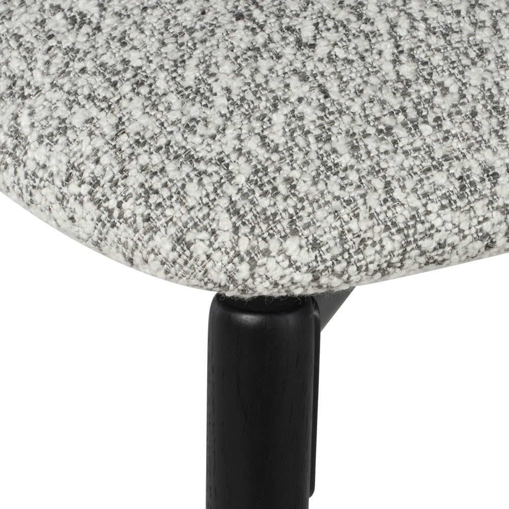 Vicuna Boucle Gray Fabric Dining Chair, HGDA732