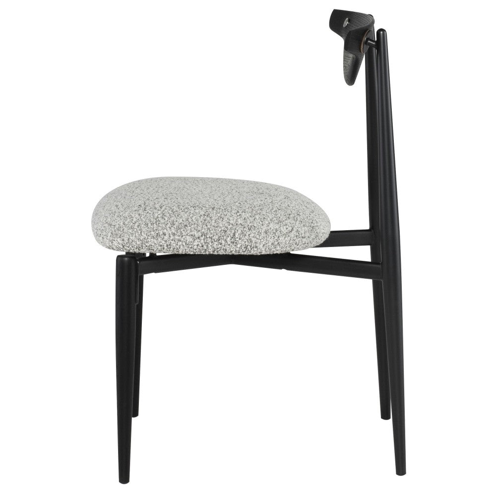 Vicuna Boucle Gray Fabric Dining Chair, HGDA732