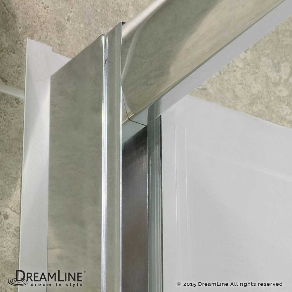 Visions 30 in. D x 60 in. W x 76 3/4 in. H Sliding Shower Door in Brushed Nickel with Left Drain White Base, Backwalls