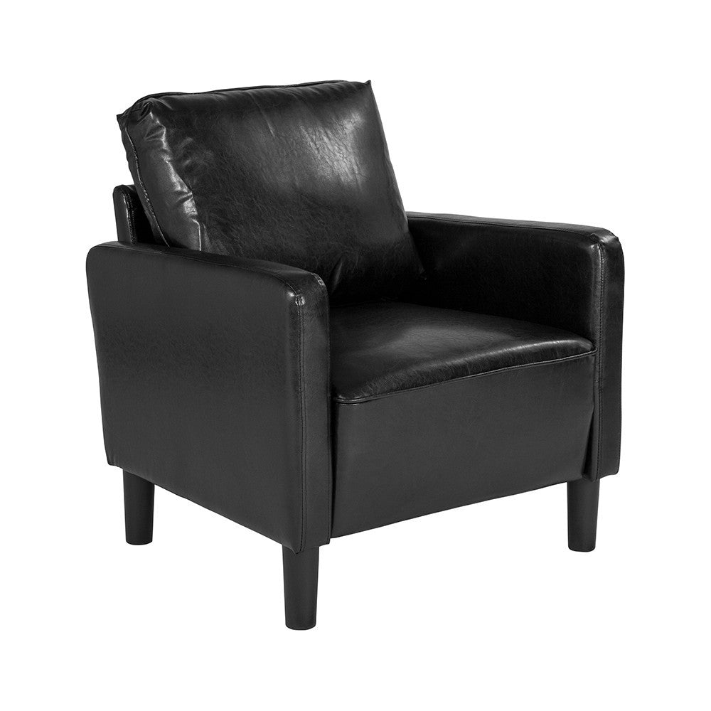 Washington Park Upholstered Chair in Black LeatherSoft