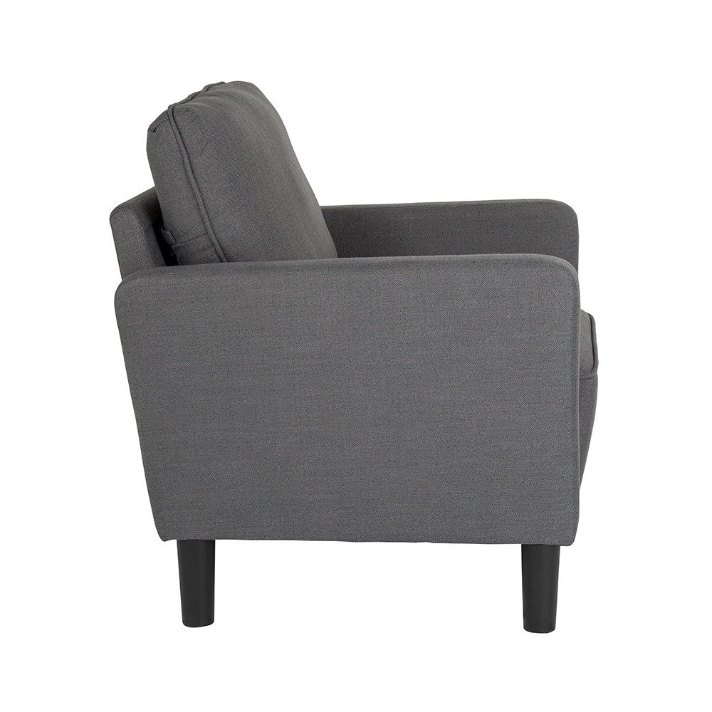 Washington Park Upholstered Chair in Dark Gray Fabric