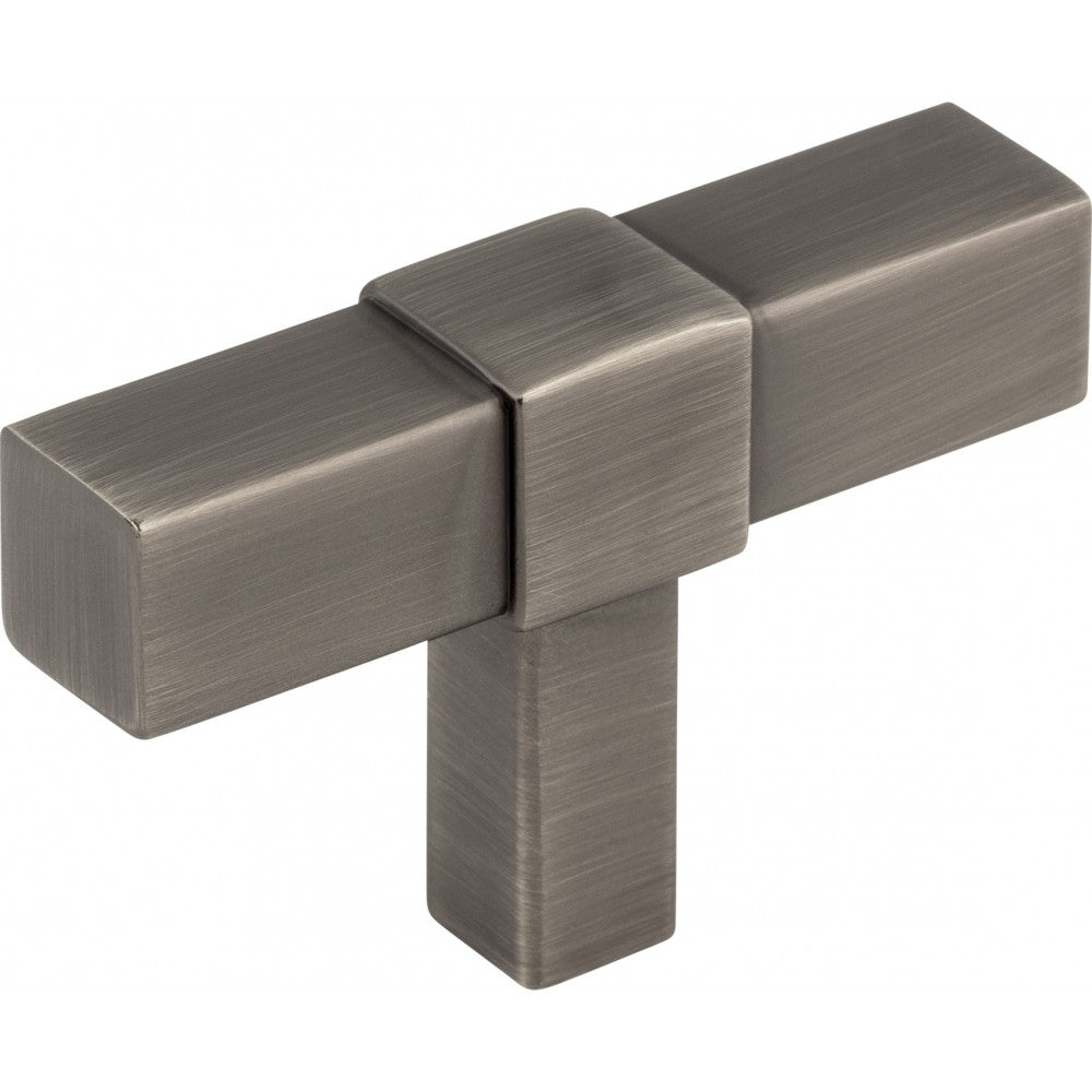 128 mm Center-to-Center Brushed Black Nickel Square Geometric Pattern Aberdeen Cabinet Cup Pull