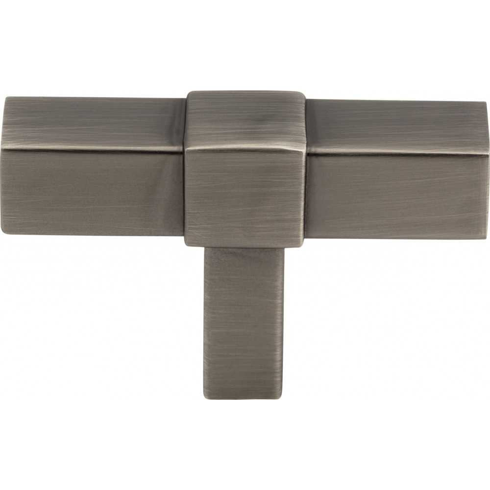 128 mm Center-to-Center Brushed Black Nickel Square Geometric Pattern Aberdeen Cabinet Cup Pull