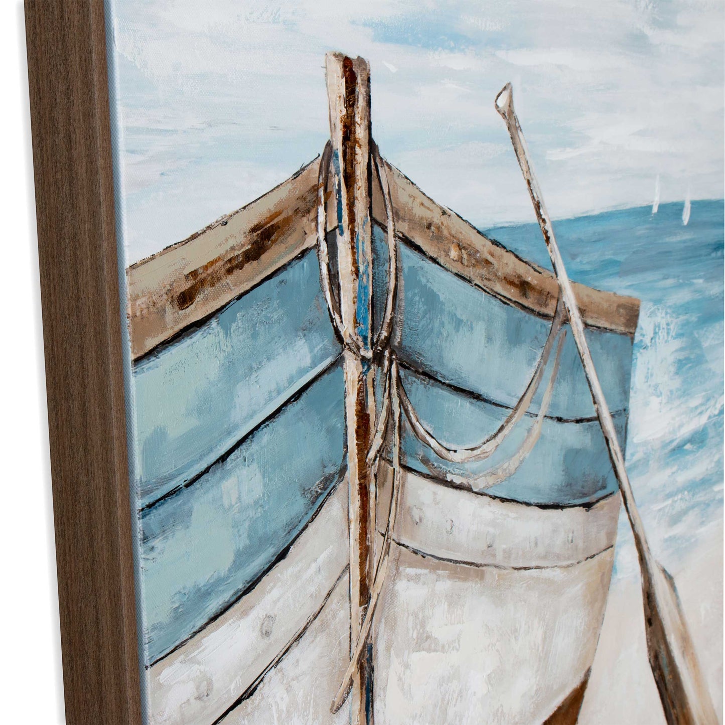 Lakeshore White Hand Painted Canvas