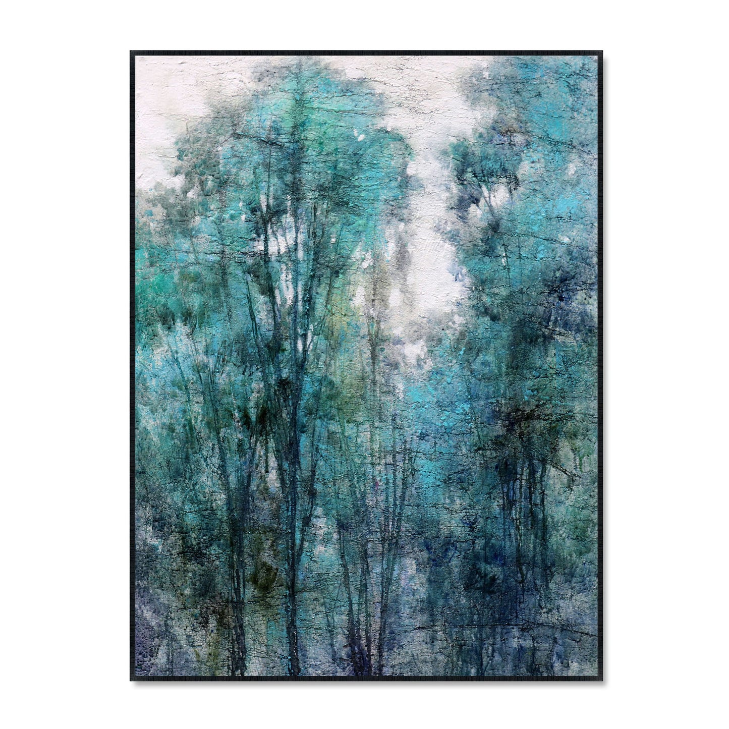 Aquamarine Forest Hand Painted Canvas